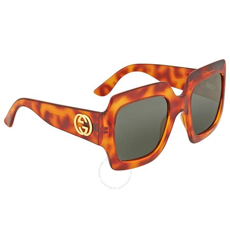 gucci square havana plastic sunglasses|gucci brown havana oversized sunglasses.